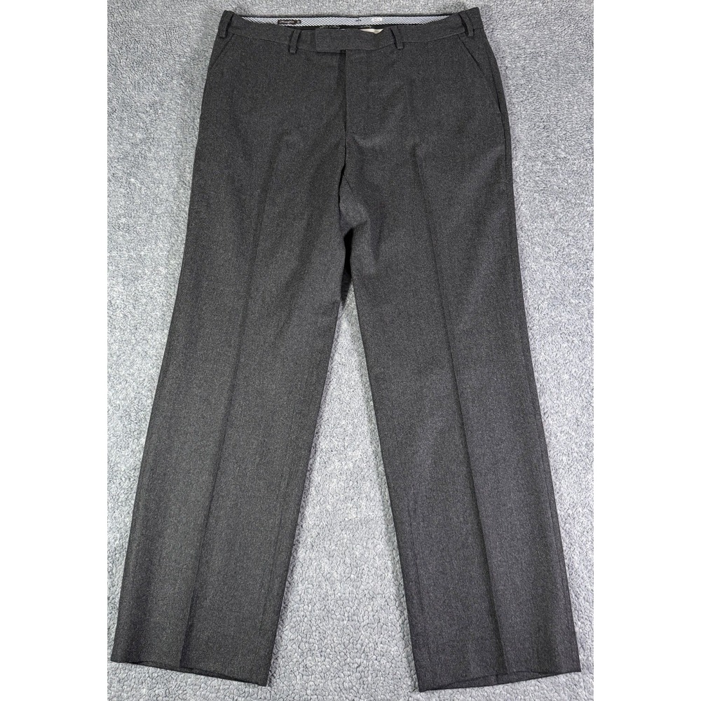J. McLaughlin Gray Wool Pants Mens 36 Vitale Barberis Canonico Super 120s Italy